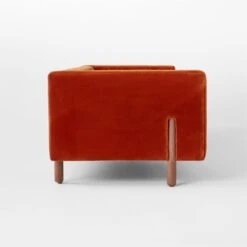 Marconi 4-Seater Tufted Rust Velvet Sofa -Cb2 Sales 2024 Marconi4StrCpVltTftdSofaSDSSF22