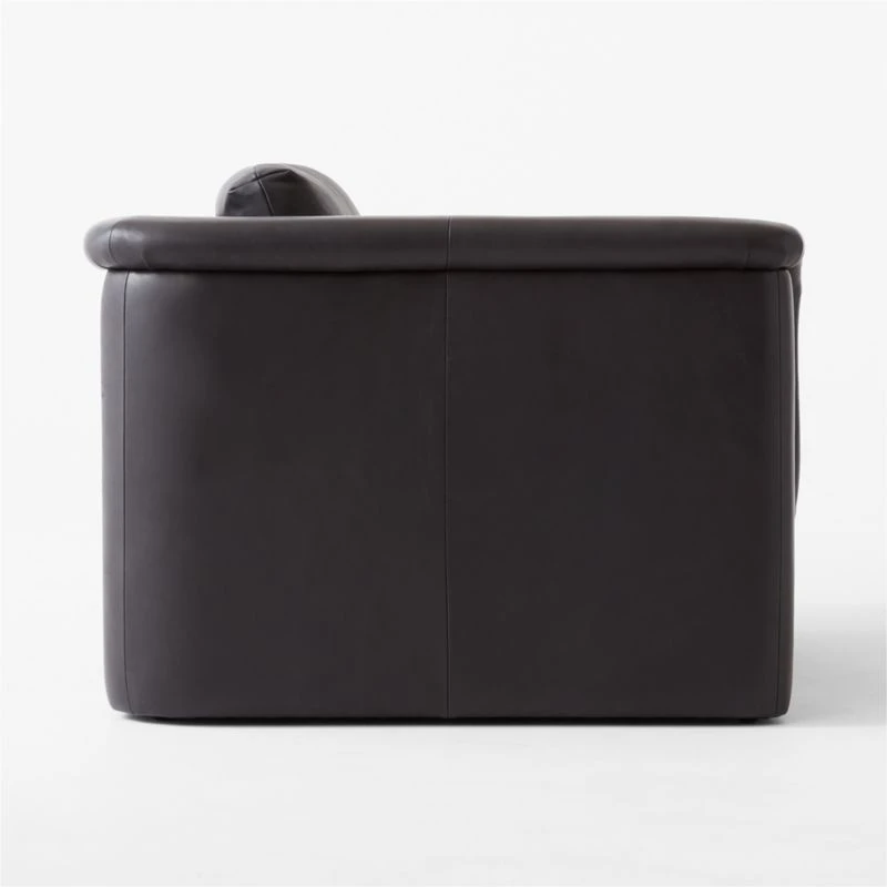 Mardones Black Leather Lounge Chair 4 Mardones Black Leather Lounge Chair - Image 4