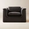 Mardones Black Leather Lounge Chair