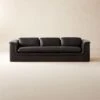 Mardones Black Leather Sofa