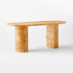 Marisa Burl Wood Desk 70'' 7 Marisa Burl Wood Desk 70'' -Cb2 Sales 2024 MarisaBurlwoodDeskLrg3QSSS23
