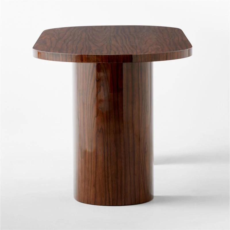 Marisa High-Gloss Walnut Wood Desk 70'' 4 Marisa High-Gloss Walnut Wood Desk 70'' - Image 4