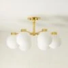 Marra 6-Bulb Polished Brass Flush Mount Light