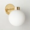 Marra Polished Brass Globe Wall Sconce Light
