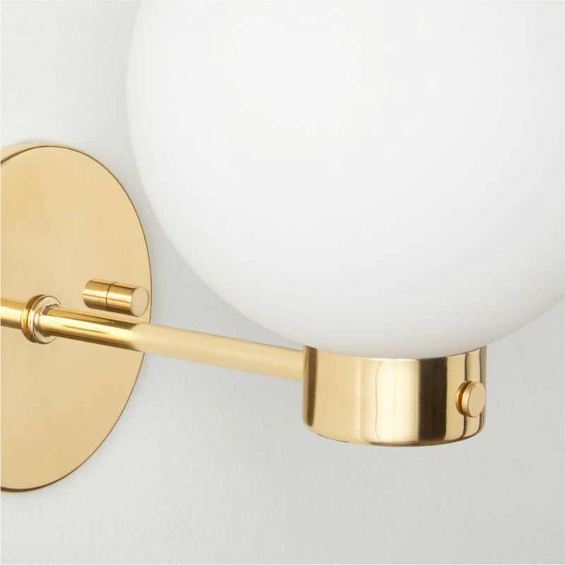 Marra Polished Brass Globe Wall Sconce Light 5 Marra Polished Brass Globe Wall Sconce Light - Image 5