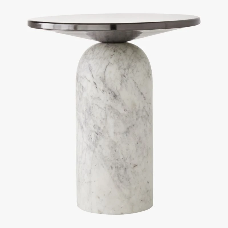 Martini Side Table With White Marble Base 6 Martini Side Table With White Marble Base - Image 6