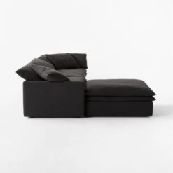 Mattea 4-Piece Charcoal Black Performance Linen Sectional Sofa With Left-Arm -Cb2 Sales 2024 Mattea4PcBlkLASectSDSSS23