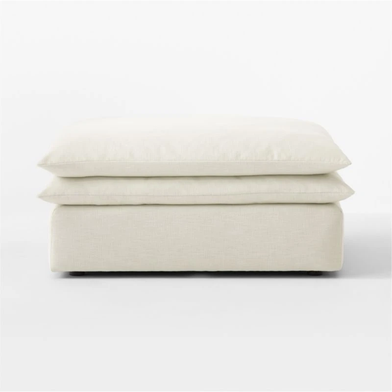 Mattea Neutral Performance Fabric Ottoman 2 Mattea Neutral Performance Fabric Ottoman - Image 2