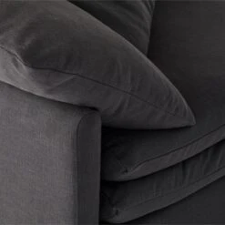 Mattea 4-Piece Charcoal Black Performance Linen Sectional Sofa With Left-Arm -Cb2 Sales 2024 MatteaOnyxCornerChairAVSSS23 2