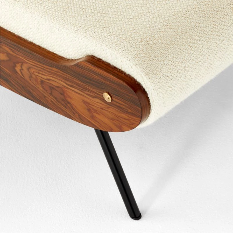 Meda Ivory Wool Armless Lounge Chair 9 Meda Ivory Wool Armless Lounge Chair - Image 9