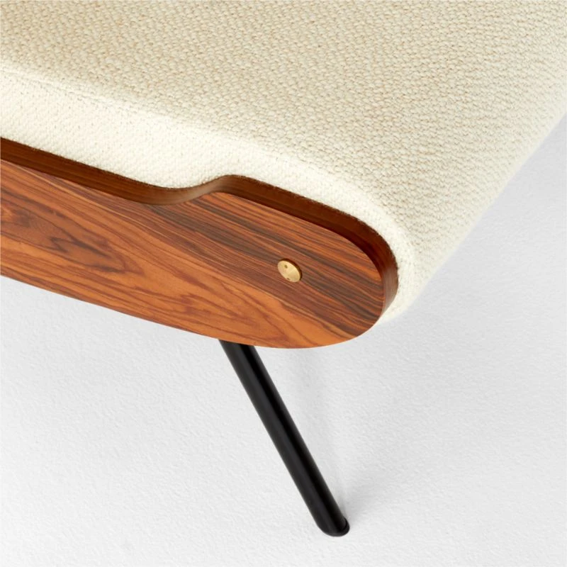 Meda Ivory Wool Armless Sofa 8 Meda Ivory Wool Armless Sofa - Image 8