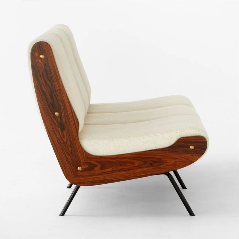 Meda Ivory Wool Armless Sofa 6 Meda Ivory Wool Armless Sofa - Image 6