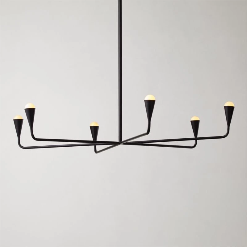 Meldon Matte Black Chandelier 2 Meldon Matte Black Chandelier - Image 2
