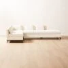 Metric 3-Piece L-Shaped White Boucle Sectional Sofa With Right Half-Back