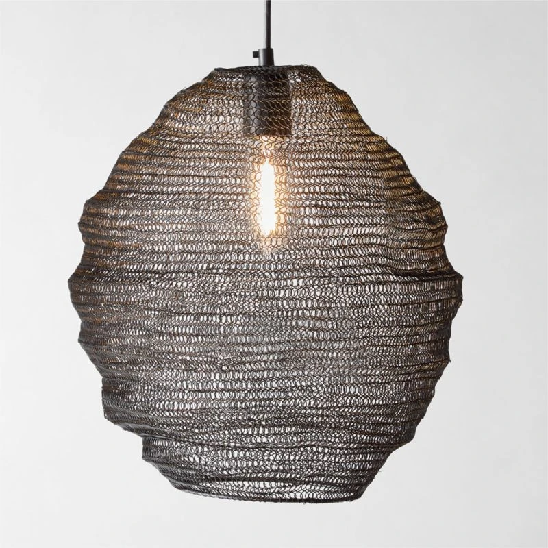 Mirage Chainmail Black Pendant Light 13" 2 Mirage Chainmail Black Pendant Light 13" - Image 2
