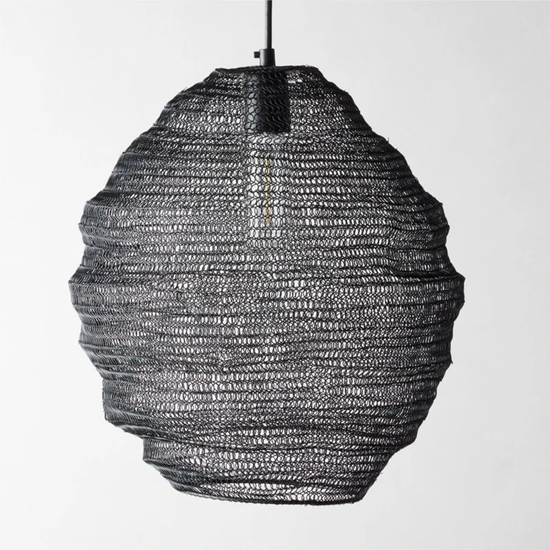 Mirage Chainmail Black Pendant Light 13" 1 Mirage Chainmail Black Pendant Light 13"