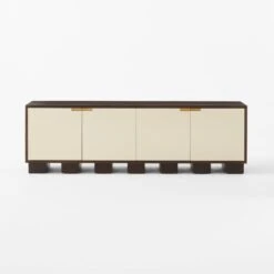 Moti Brown And White Mango Wood Media Console -Cb2 Sales 2024 MotiMediaCredenzaSOSSS23