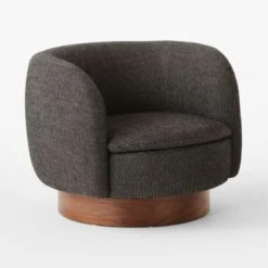 Muir Grey Woven Swivel Chair -Cb2 Sales 2024 MuirGreyWovenSwvlChair3QSSS22