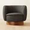 Muir Grey Woven Swivel Chair