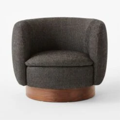 Muir Grey Woven Swivel Chair -Cb2 Sales 2024 MuirGreyWovenSwvlChairSOSSS22