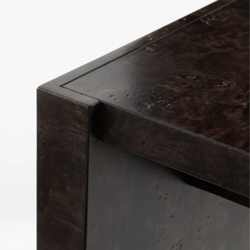 Niche Charcoal Brown Burl Wood Console Table 54" 5 Niche Charcoal Brown Burl Wood Console Table 54" - Image 5