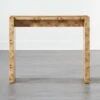 Niche Neutral Burl Wood Console Table 34"