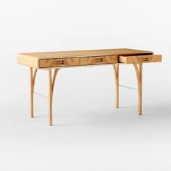 Noemie 3-Drawer Burl Wood Office Desk 13 Noemie 3-Drawer Burl Wood Office Desk -Cb2 Sales 2024 NoemieBurlDeskAV2SSS23
