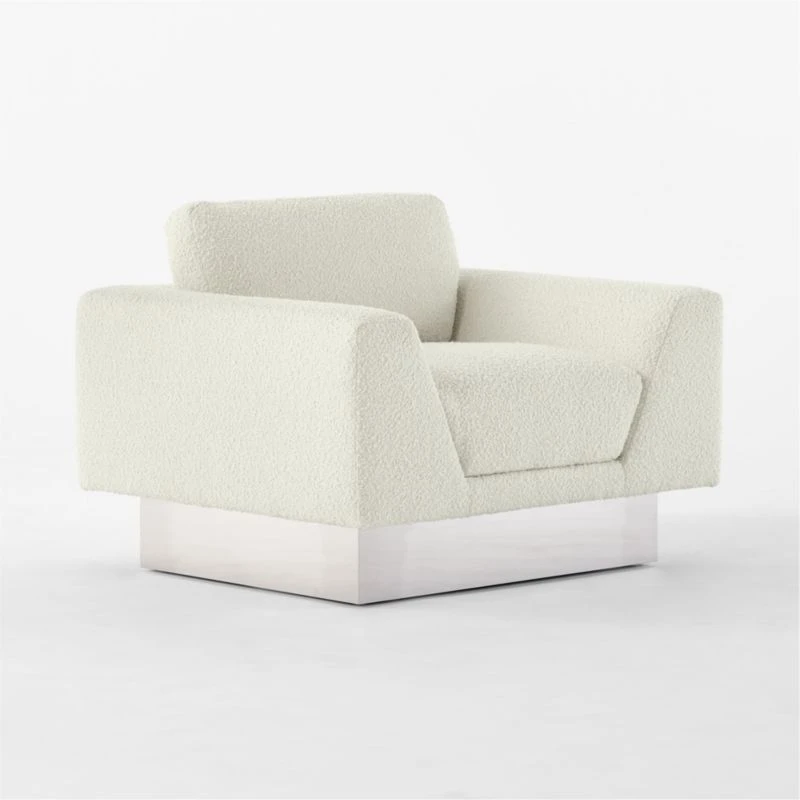 Noor Cream Boucle Lounge Chair 5 Noor Cream Boucle Lounge Chair - Image 5