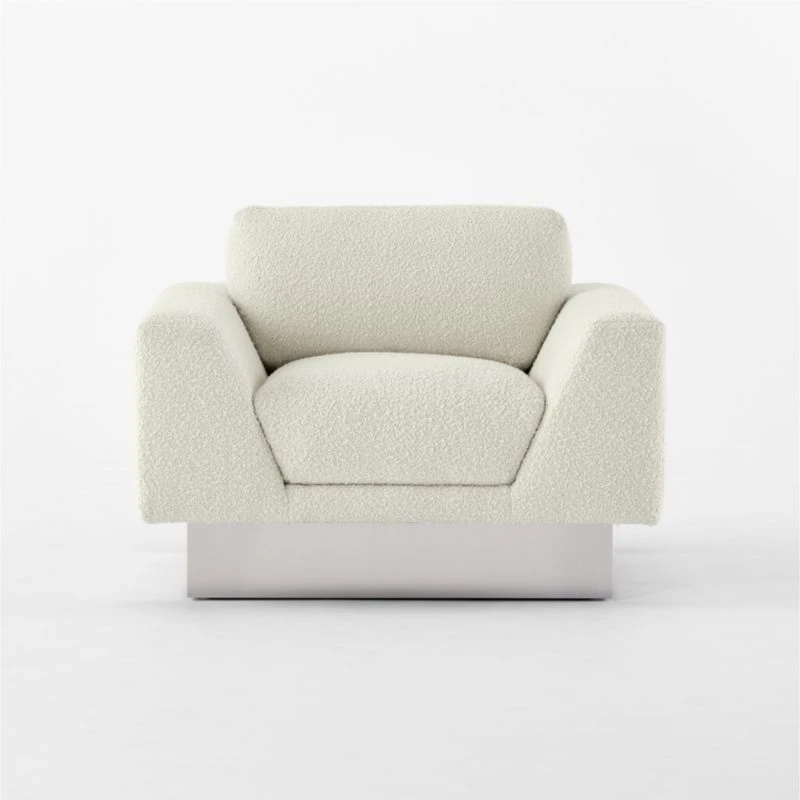 Noor Cream Boucle Lounge Chair 4 Noor Cream Boucle Lounge Chair - Image 4