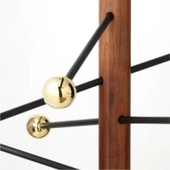 Norte Walnut Wood And Brass Chandelier -Cb2 Sales 2024 NorteBrsNWlntChandelierAV3SHS22
