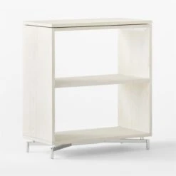 Oracle Modular White Wood Bookcase -Cb2 Sales 2024 OracleBlchdAshModBkshlf3QSSF21