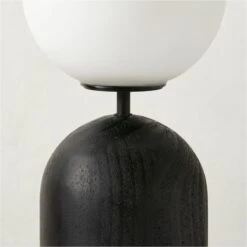 Ori Globe Table Lamp With Black Wood Base 5 Ori Globe Table Lamp With Black Wood Base -Cb2 Sales 2024 OriBlkdWoodTableLampAVSHF23