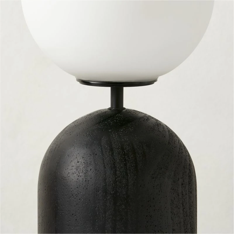 Ori Globe Table Lamp With Black Wood Base 3 Ori Globe Table Lamp With Black Wood Base - Image 3