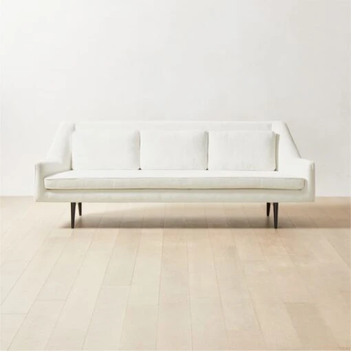 Origami Ivory Boucle Sofa -Cb2 Sales 2024 OrigamiIvoryVlvtSofaSHF22