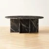 Pasar Round Black Marble Coffee Table