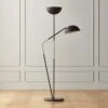 Pavo Black Marble Double Floor Lamp