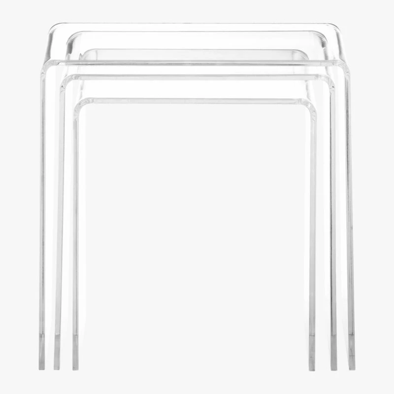 3-Piece Peekaboo Acrylic Nesting Table Set 4 3-Piece Peekaboo Acrylic Nesting Table Set - Image 4