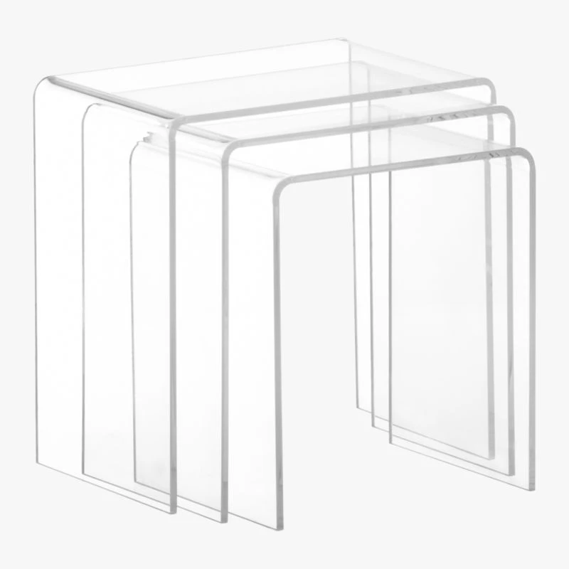 3-Piece Peekaboo Acrylic Nesting Table Set 5 3-Piece Peekaboo Acrylic Nesting Table Set - Image 5