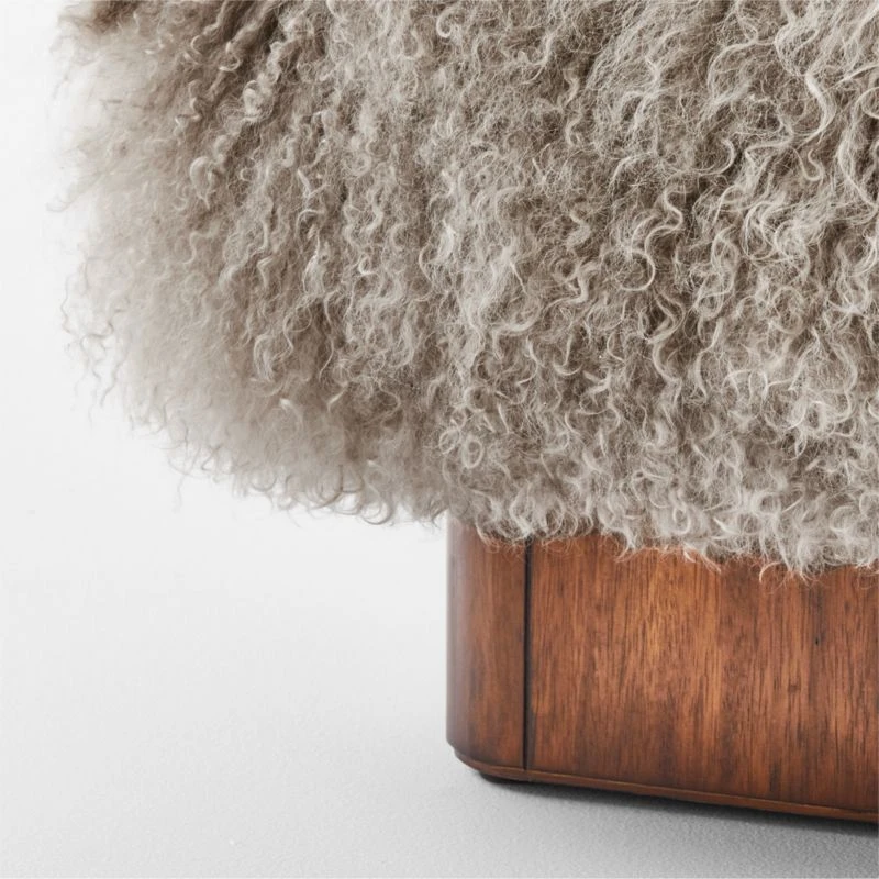 Pelosa Sheepskin Ottoman 5 Pelosa Sheepskin Ottoman - Image 5