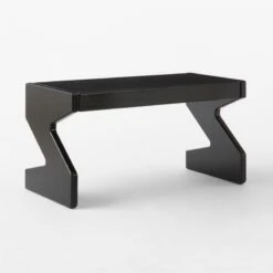 Perno 2-Drawer High-Gloss Black Oak Wood Desk 18 Perno 2-Drawer High-Gloss Black Oak Wood Desk -Cb2 Sales 2024 PernoDesk3QBSSS23