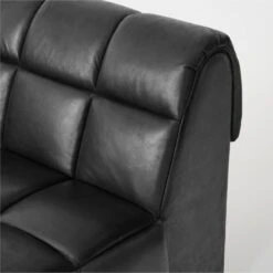 Pezzo 6-Piece L-Shaped Black Leather Sectional Sofa With Right Arm 11 Pezzo 6-Piece L-Shaped Black Leather Sectional Sofa With Right Arm -Cb2 Sales 2024 Pezzo6PcBlkLthrRASectAVSSS23