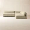 Piazza 3-Piece Modular Camel Brown Boucle Sectional Sofa With White Oak Legs