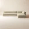 Piazza 4-Piece Modular Camel Brown Boucle Sectional Sofa With White Oak Legs 127''