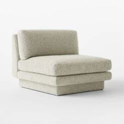 Plinth Peppered Grey Boucle Accent Chair -Cb2 Sales 2024 PlinthGryBclChair3QSSS23