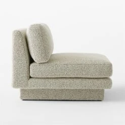 Plinth Peppered Grey Boucle Accent Chair -Cb2 Sales 2024 PlinthGryBclChairSDSSS23