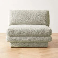 Plinth Peppered Grey Boucle Accent Chair