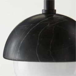 Polaris Marquina Black Marble Globe Pendant Light 4.5'' -Cb2 Sales 2024 PolarisMrqnMbDmPendantAVSHS23