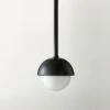Polaris Marquina Black Marble Globe Pendant Light 4.5''