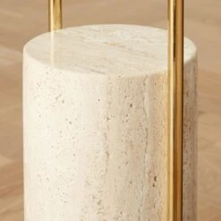 Polo Travertine Floor Lamp -Cb2 Sales 2024 PoloTrvrtnFloorLampAVSHF23