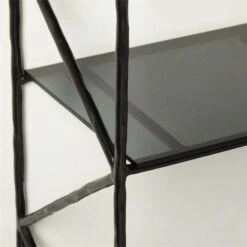 Ponte Black Metal Wall Mount Bookshelf Wide -Cb2 Sales 2024 PonteHmrdRdTallBookcaseAV3SHS22